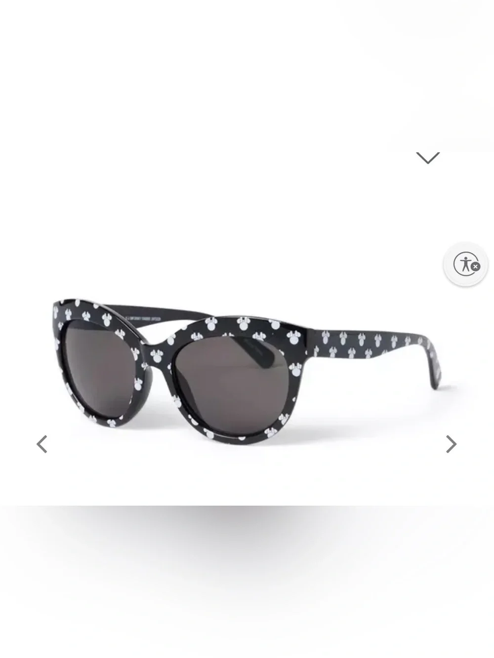 Janie and Jack Black Sunglasses with White Mickey Head Print Disney.